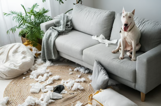 stop dog chewing furniture home remedies